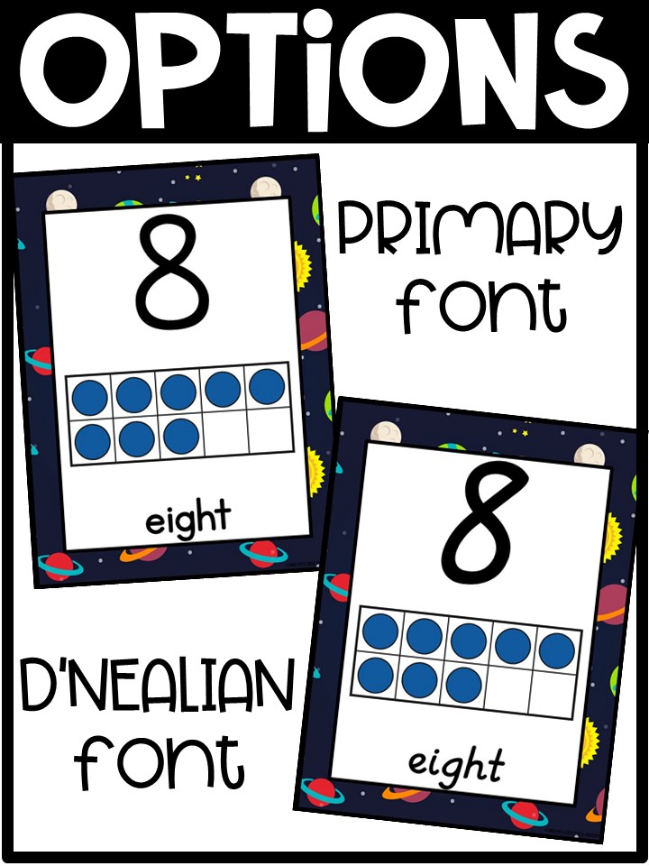 Number Posters | Space 1 Classroom Decor - Image 2