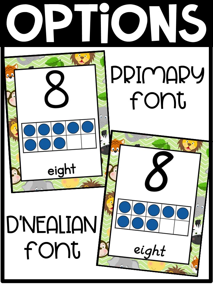 Number Posters | Safari 4 Classroom Decor - Image 2