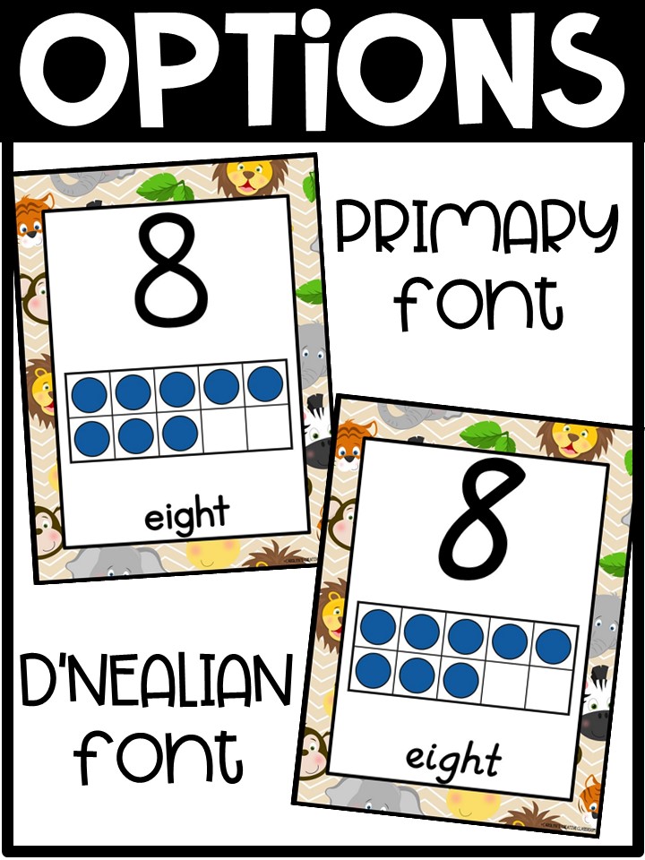 Number Posters | Safari 3 Classroom Decor - Image 2