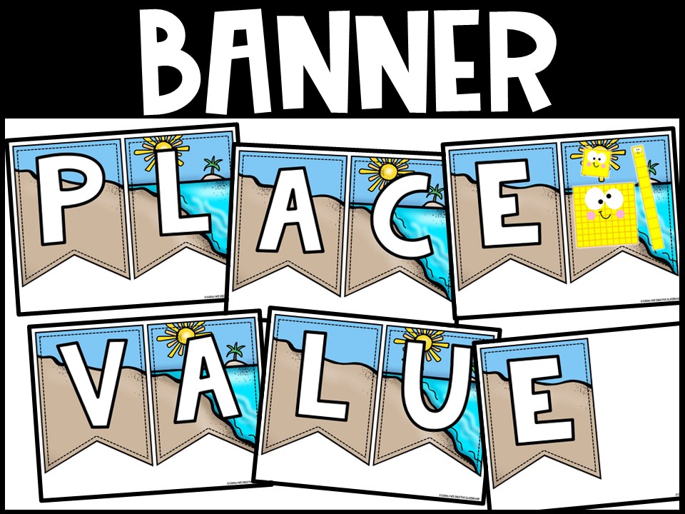 Place Value Posters and Banners | Beach Classroom Decor - Image 2
