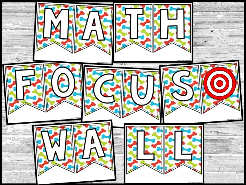 Dog 1 Math Focus Wall and Banner