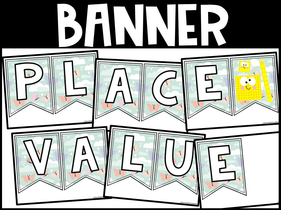 Place Value Posters and Banners | Butterfly 2 Classroom Decor - Image 2