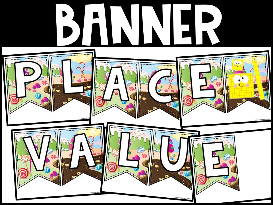 Place Value Posters and Banners | Candyland 3 Classroom Decor - Image 2