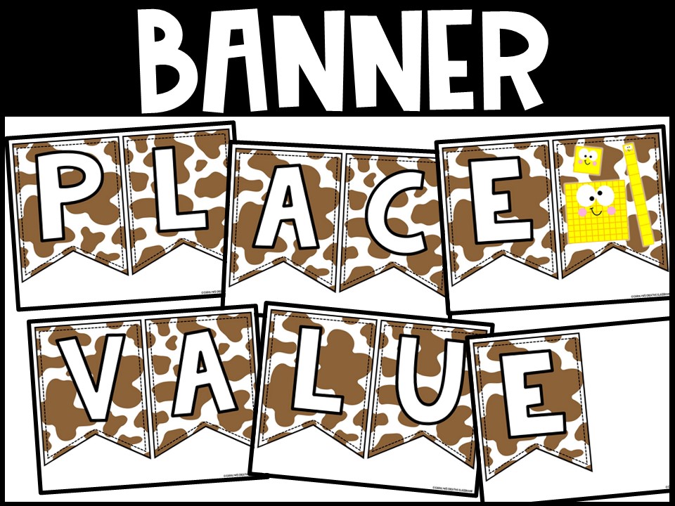 Place Value Posters and Banners | Cowboy 6 Classroom Decor - Image 2