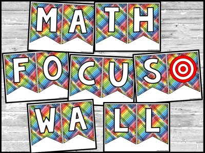 Crayon Math Focus Wall and Banner