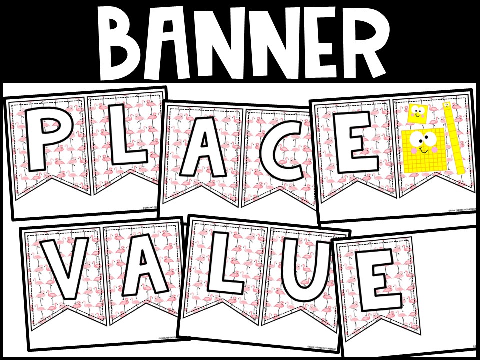 Place Value Posters and Banners | Flamingo 1 Classroom Decor - Image 2