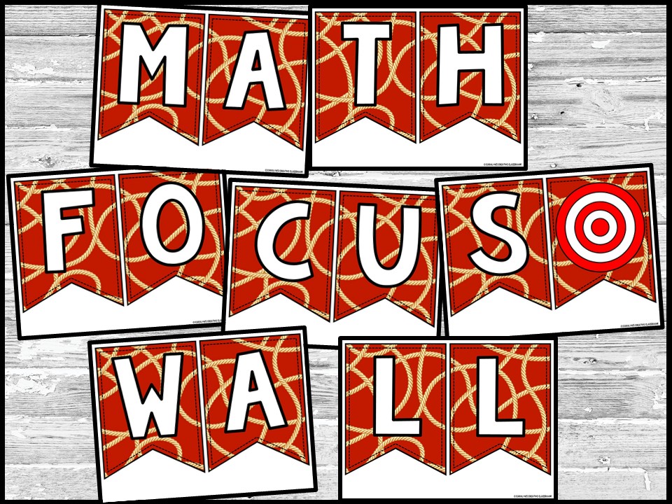 Cowboy 3 Math Focus Wall and Banner - Image 2