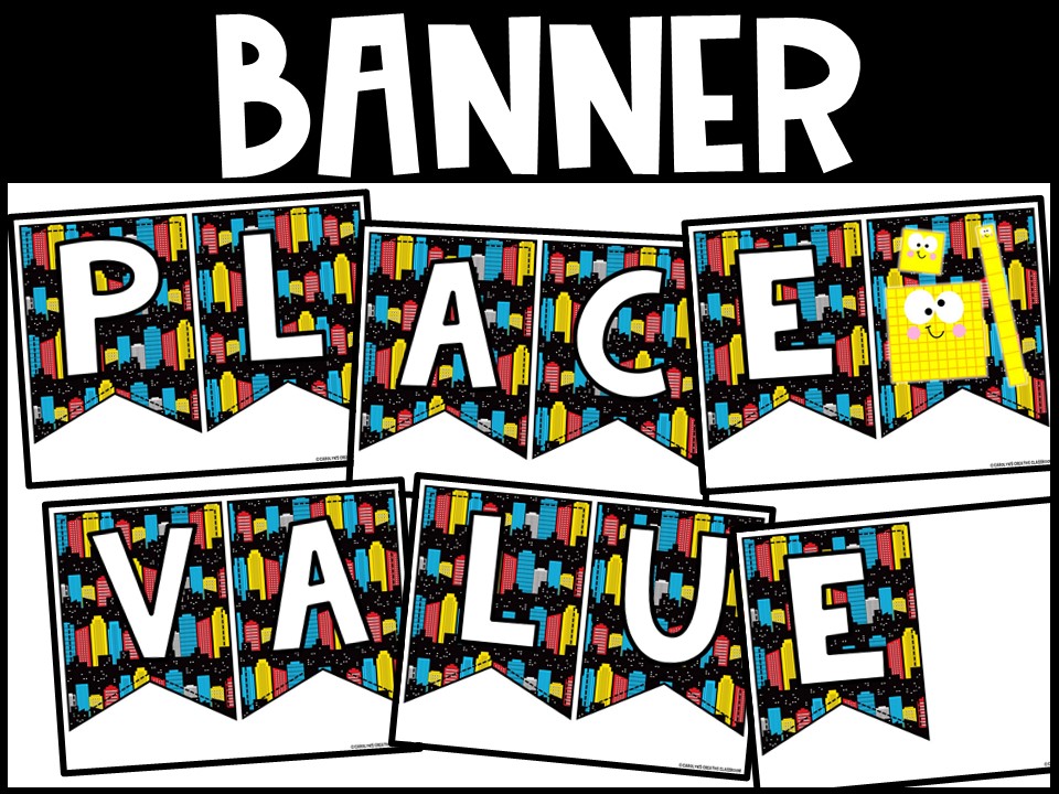 Place Value Posters and Banners | Super Hero Classroom Decor - Image 2