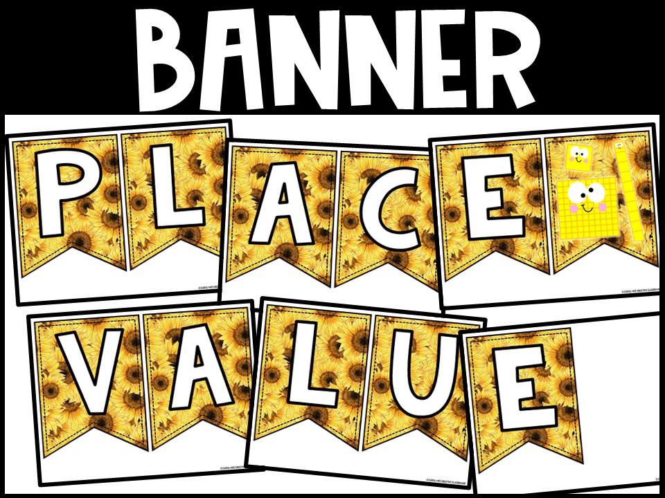 Place Value Posters and Banners | Sunflower 2 Classroom Decor - Image 2