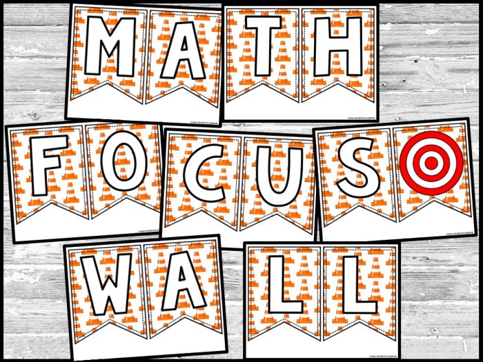 Construction 10 Math Focus Wall and Banner