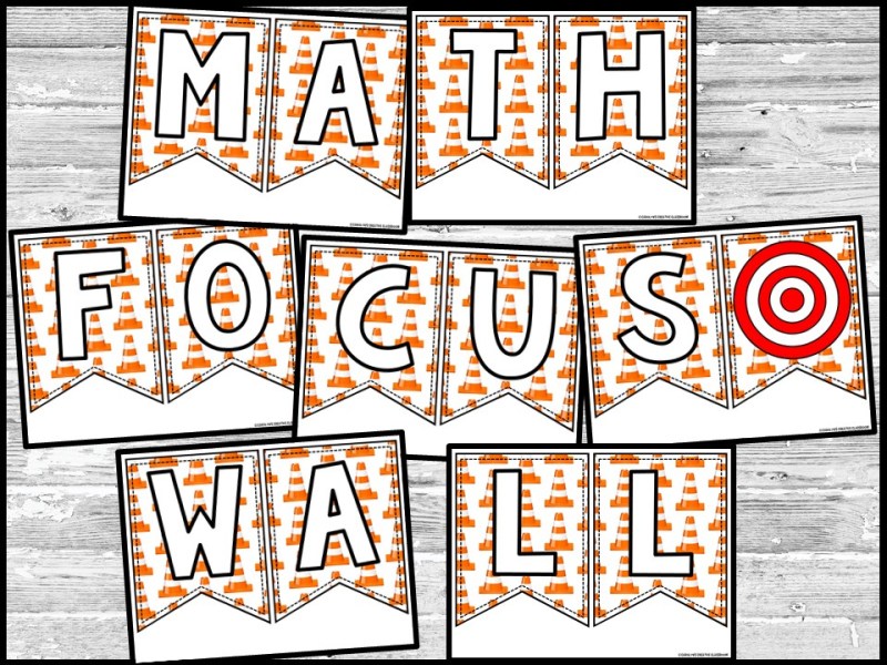 Construction 10 Math Focus Wall and Banner