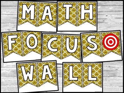 Construction 6 Math Focus Wall and Banner