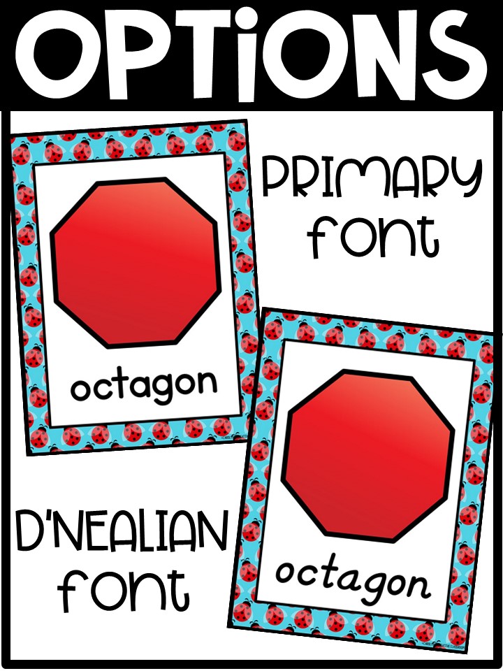 Shape Posters | Ladybug 1 Classroom Decor - Image 2