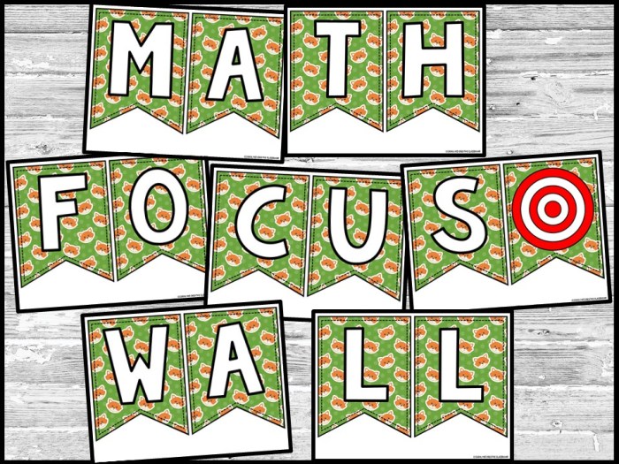 Fox 1 Math Focus Wall and Banner