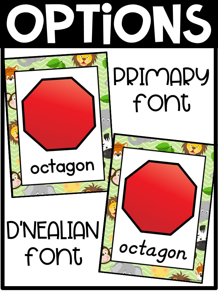 Shape Posters | Safari 4 Classroom Decor - Image 2