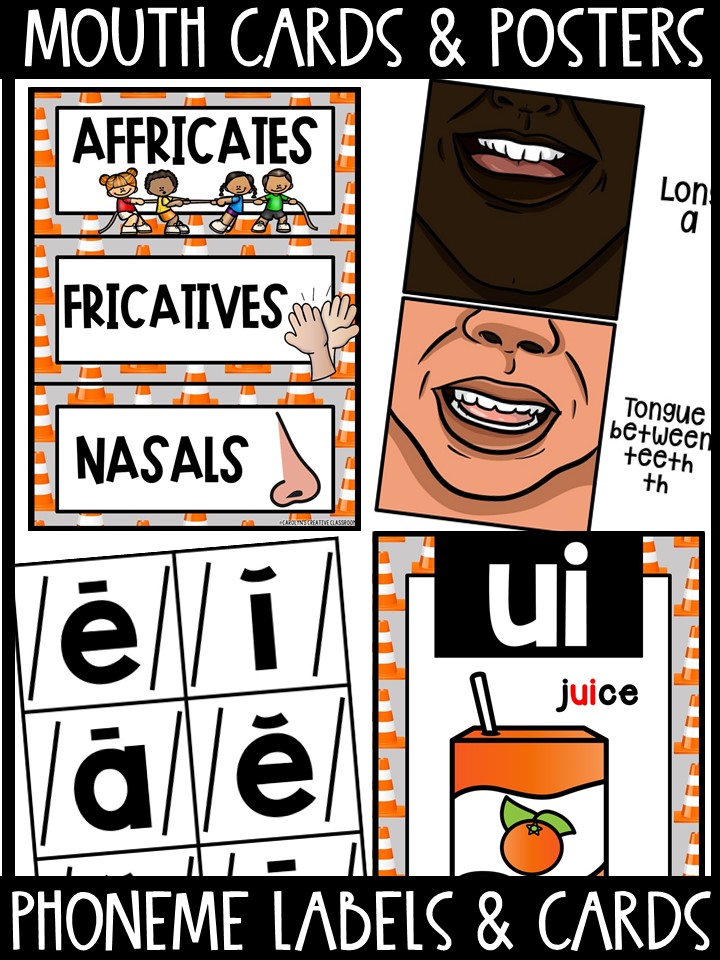 Sound Wall - Phoneme with Mouth Examples (Construction 11 Theme) - Image 3