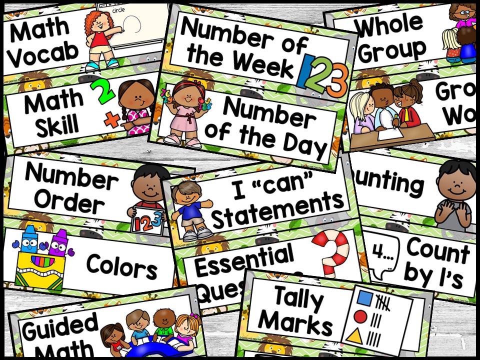Safari 4 Math Focus Wall and Banner