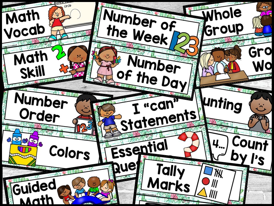 Cactus 2 Math Focus Wall and Banner