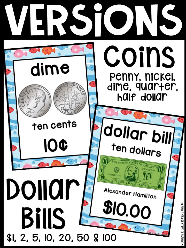 US Money Posters - Coin and Dollar Posters | Ocean 4 Classroom Decor - Image 3