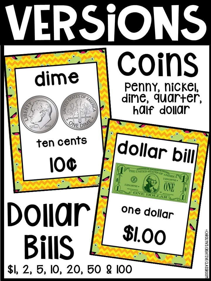 US Money Posters - Coin and Dollar Posters | Frog 5 Classroom Decor - Image 3