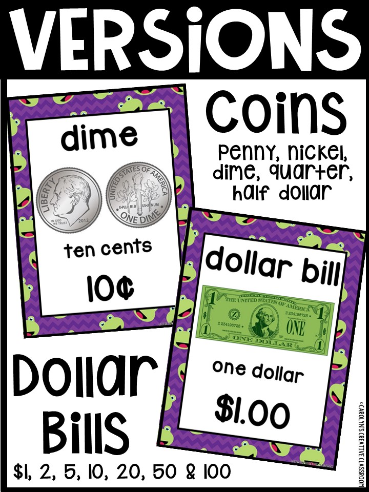 US Money Posters - Coin and Dollar Posters | Frog 4 Classroom Decor - Image 3