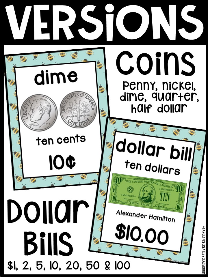US Money Posters - Coin and Dollar Posters | Bee 3 Classroom Decor - Image 3