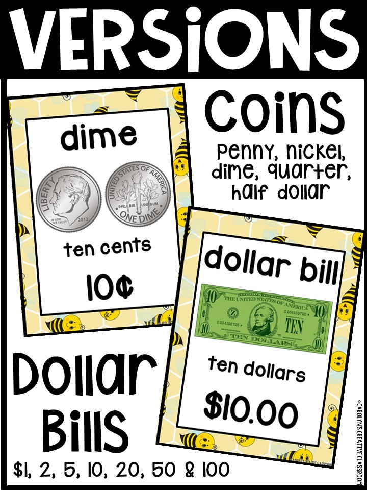 US Money Posters - Coin and Dollar Posters | Bee 2 Classroom Decor - Image 3