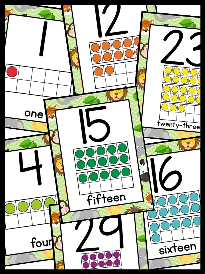 Number Posters | Safari 4 Classroom Decor - Image 3