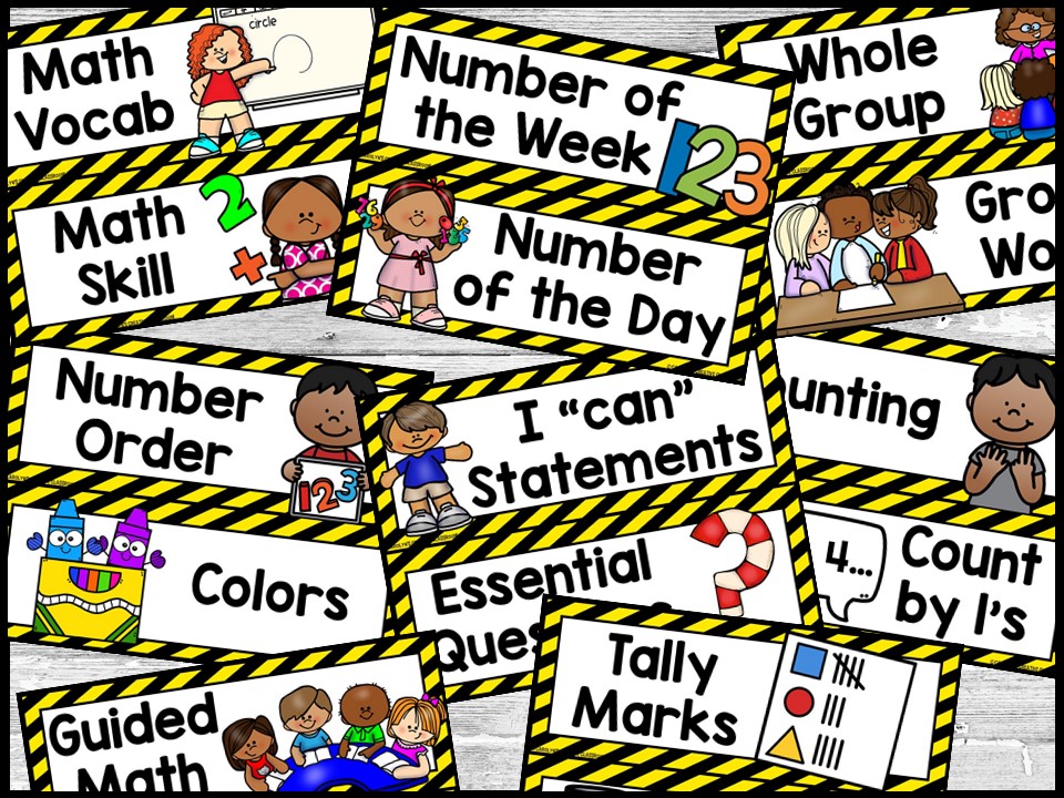 Construction 1 Math Focus Wall and Banner