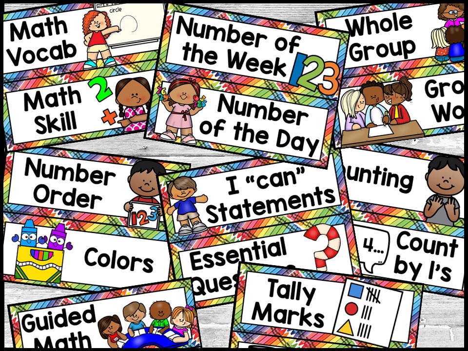 Crayon Math Focus Wall and Banner - Image 3