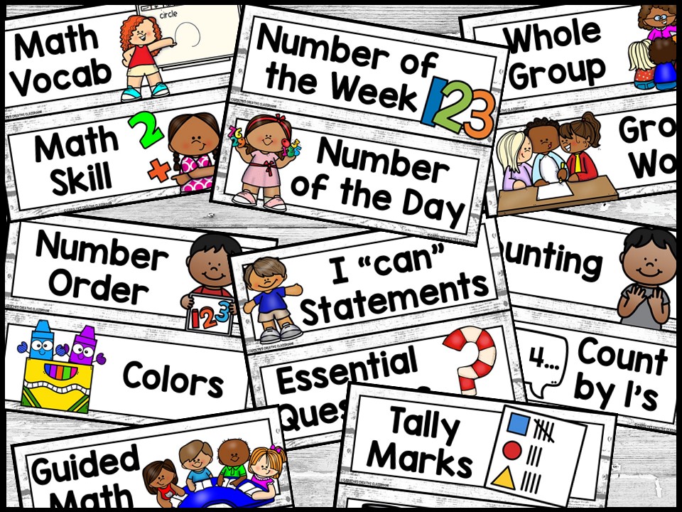 Country Chic Math Focus Wall and Banner - Image 3