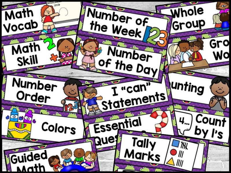 Frog 4 Math Focus Wall and Banner