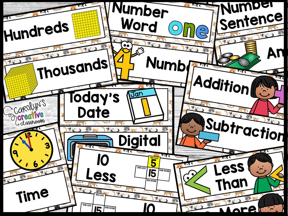 Cat 2 Math Focus Wall and Banner - Image 4