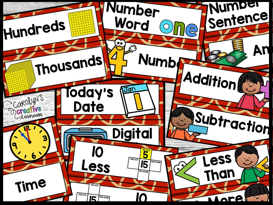 Cowboy 3 Math Focus Wall and Banner - Image 4