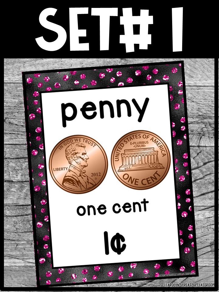 US Money Posters - Coin and Dollar Posters | Black and Pink Classroom Decor - Image 5