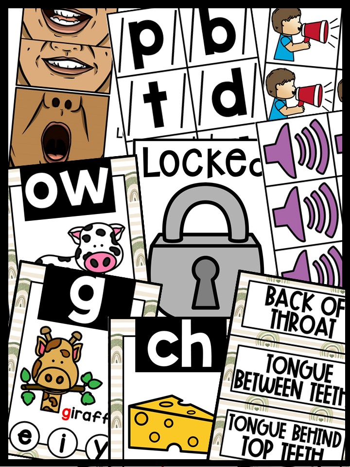 Sound Wall - Phoneme with Mouth Examples (Boho Rainbow 2 Theme) - Image 5