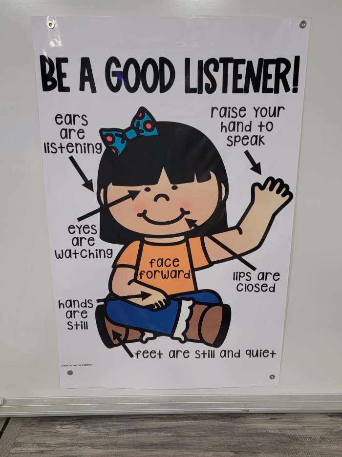 Be a Good Listener Anchor Chart [Hard Good] – Option 1