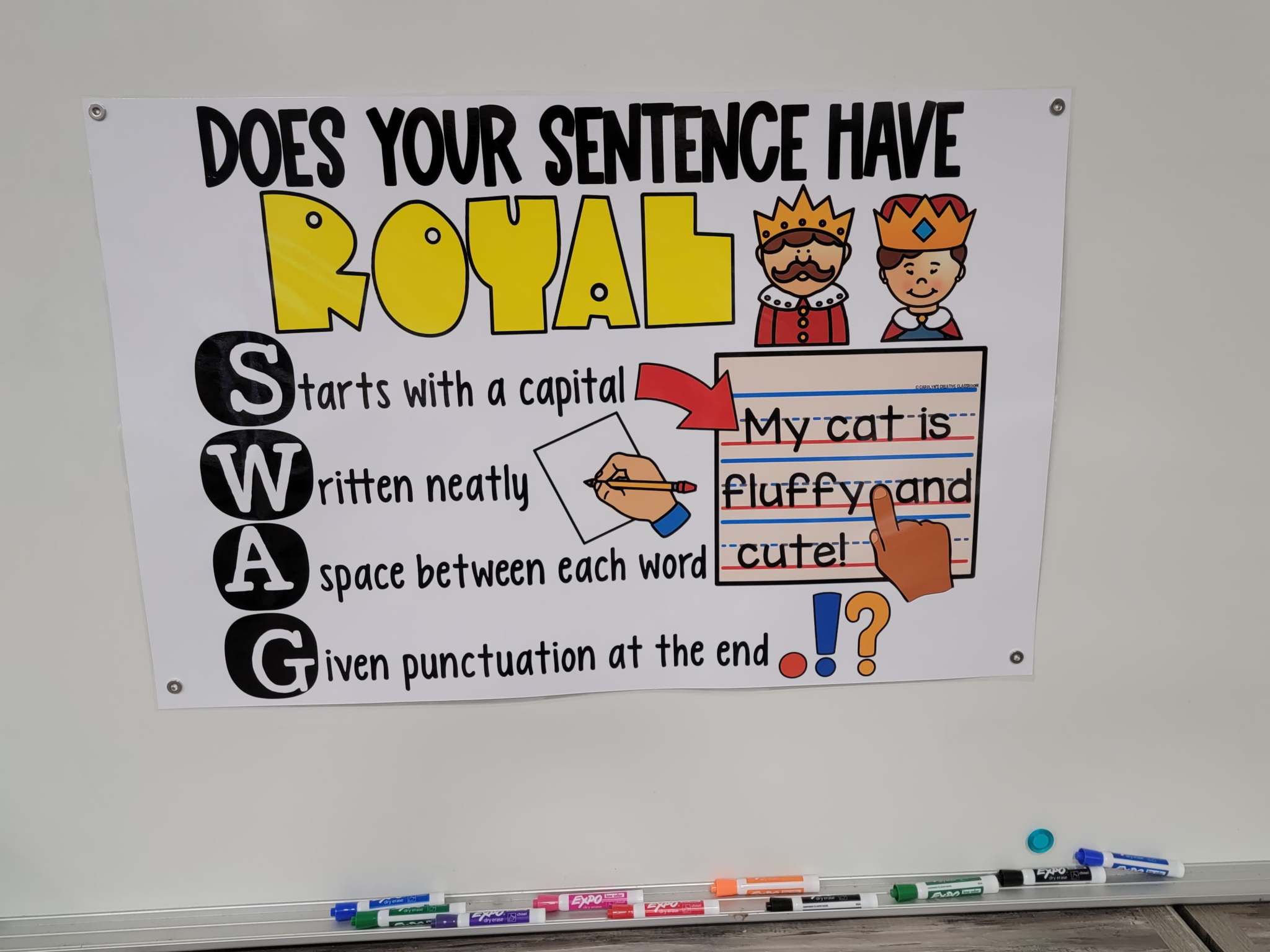 Does your Sentence have Royal Swag? Anchor Chart [Hard Good]