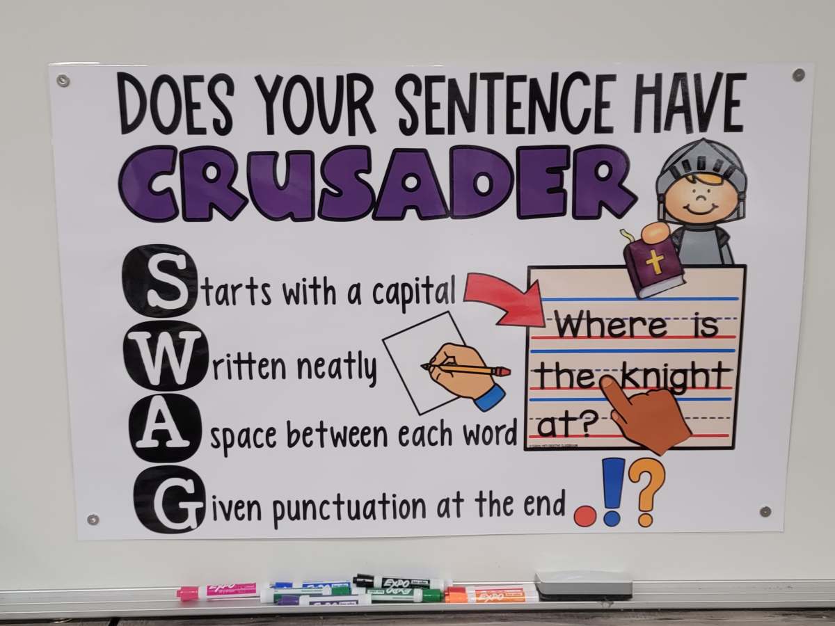 Does your Sentence have Crusader Swag? Anchor Chart [Hard Good]