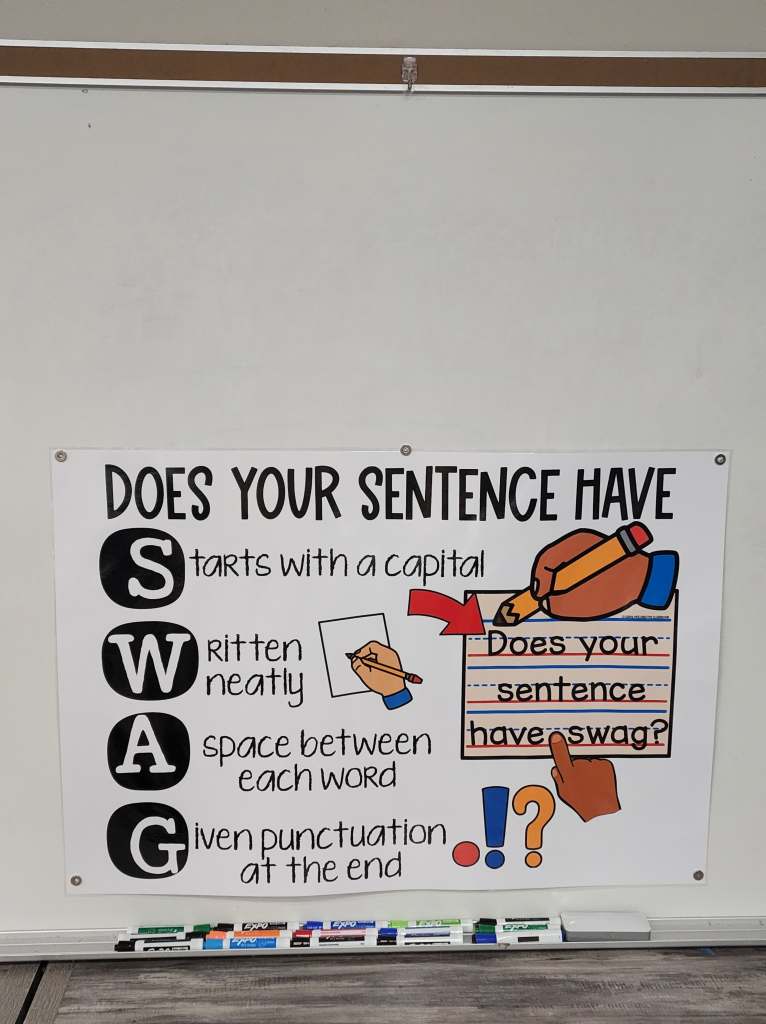 Does your Sentence have Swag? Anchor Chart [Hard Good] (No logo or theme)