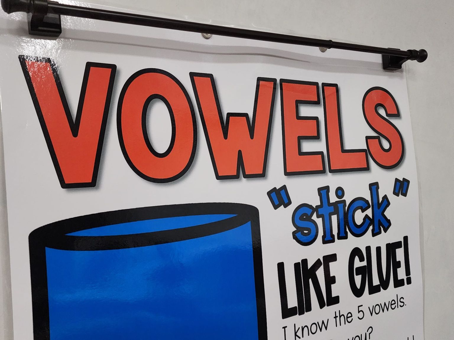 Vowels Stick like Glue! Anchor Chart [Hard Good] Option 1