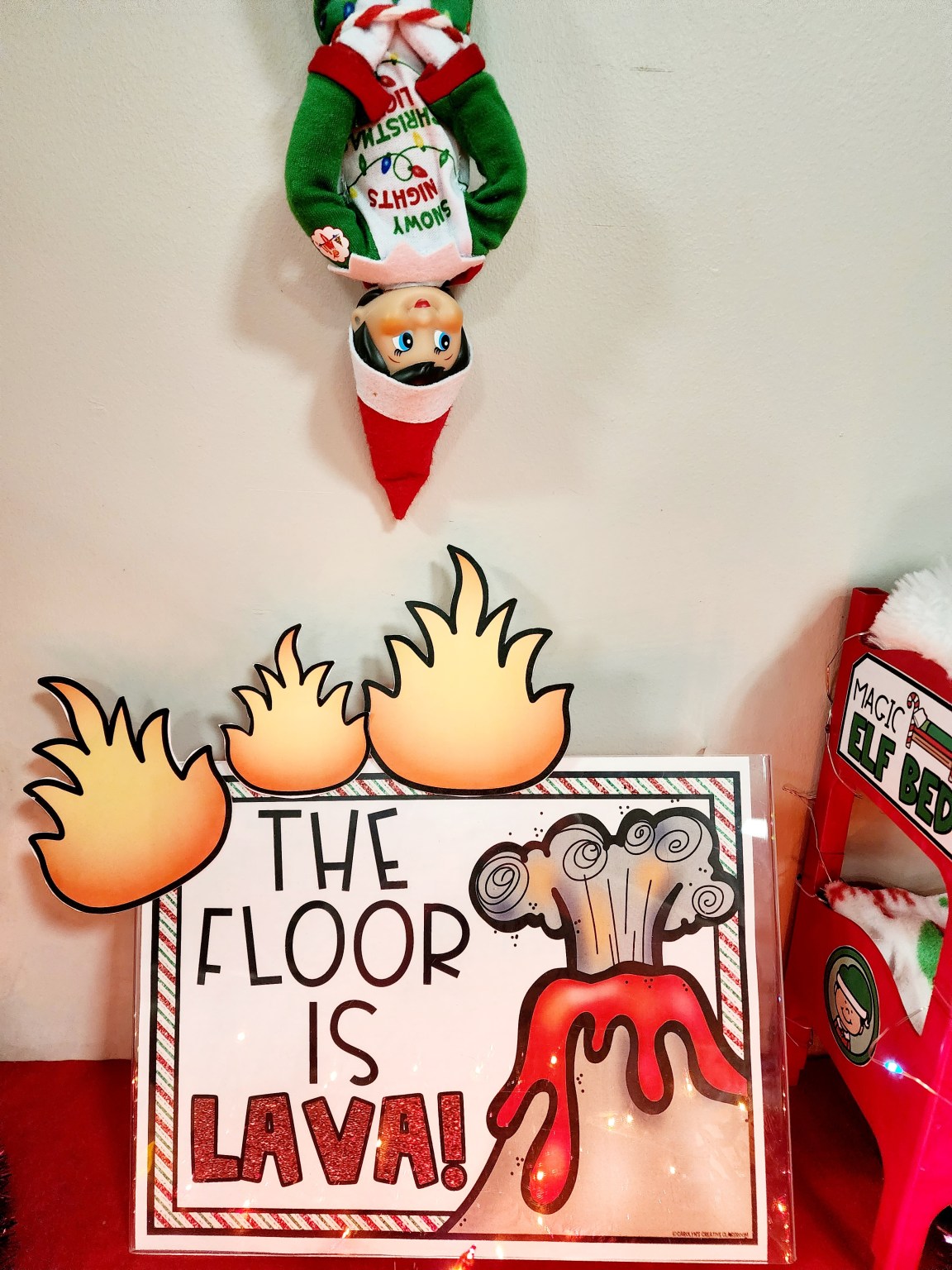 The Floor is Lava Printable Poster FREEBIE Elf Day 8