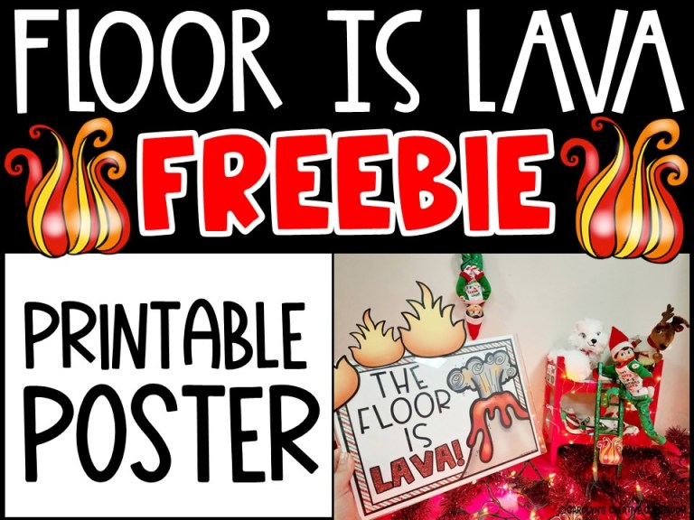 The Floor is Lava Printable Poster FREEBIE Elf Day 8