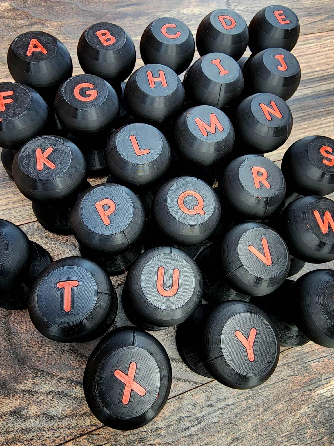 Alphabet Dough Stampers [Hard Good] UPPERCASE LETTERS (Black/Shiny Red)