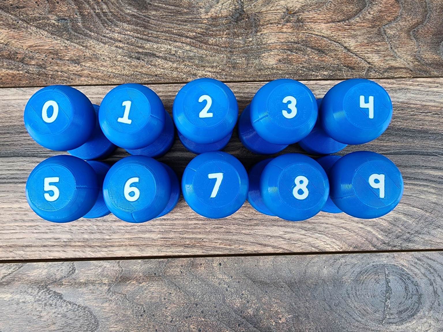 Number Dough Stampers [Hard Good] – Numbers 0-9 (Blue/Sky Blue)