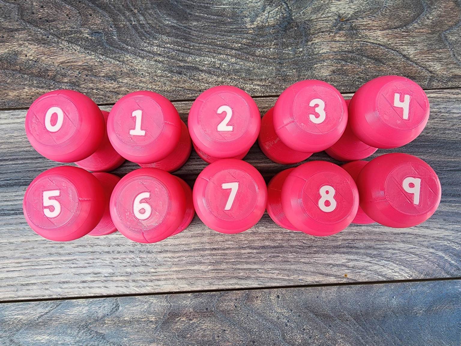 Number Dough Stampers [Hard Good] – Numbers 0-9 (Pink/Light Pink)