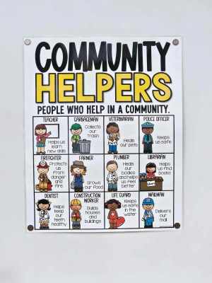 Community Helpers Anchor Chart [Hard Good] - Option 1 (white)