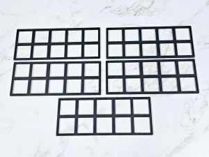 10 Frames - Black [Small Group Set of 5]  HARD VERSION