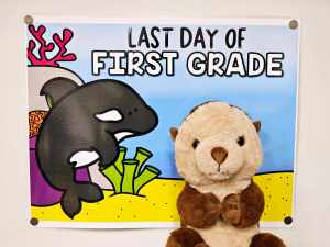 Last Day of School Backdrop Poster: Ocean Orca - Option #1