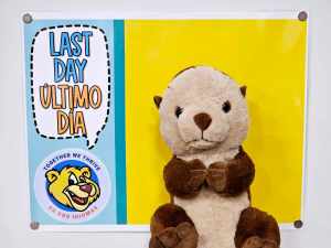 Last Day of School Backdrop Poster: School Logo - Option #1